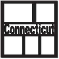 Connecticut - 5 Frames - Scrapbook Overlay - Digital Cut File - SVG - INSTANT DOWNLOAD