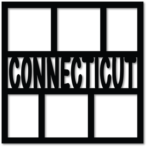 Connecticut - 6 Frames - Scrapbook Overlay - Digital Cut File - SVG - INSTANT DOWNLOAD
