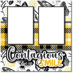 Contagious Smile - Printed Premade Scrapbook Page 12x12 Layout