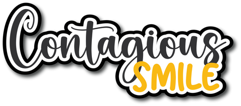 Contagious Smile  - Scrapbook Page Title Sticker