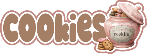 Cookies - Scrapbook Page Title Die Cut