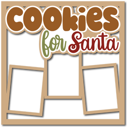 Cookies for Santa - 3 Frames - Layered Overlay - Digital Cut File - SVG - INSTANT DOWNLOAD