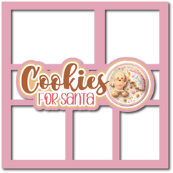 Cookies for Santa - 5 Frames - Scrapbook Page Layered Overlay Kit