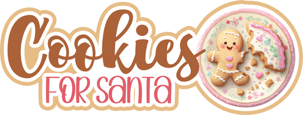 Cookies for Santa - Scrapbook Page Title Die Cut