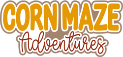 Corn Maze Adventures - Scrapbook Page Title Die Cut