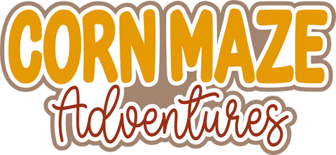 Corn Maze Adventures - Scrapbook Page Title Die Cut