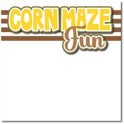 Corn Maze Fun - Printed Premade Scrapbook Page 12x12 Layout