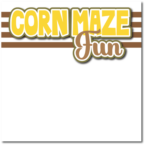 Corn Maze Fun - Printed Premade Scrapbook Page 12x12 Layout