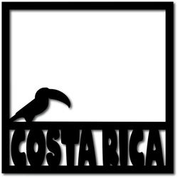 Costa Rica - Scrapbook Overlay - Digital Cut File - SVG - INSTANT DOWNLOAD