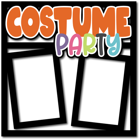 Costume Party - 2 Frames - Layered Overlay - Digital Cut File - SVG - INSTANT DOWNLOAD