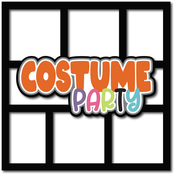 Costume Party - 6 Frames - Scrapbook Page Layered Overlay Kit