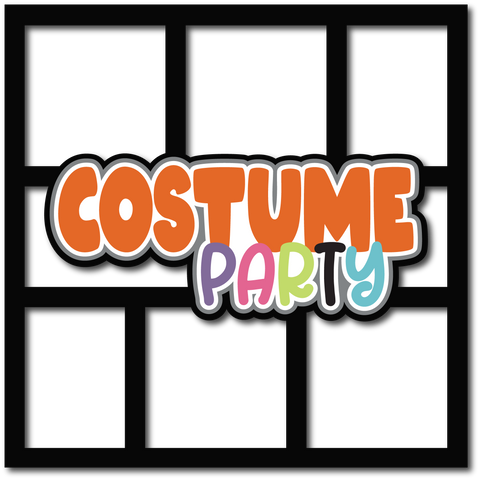 Costume Party - 6 Frames - Scrapbook Page Layered Overlay Kit