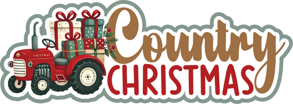 Country Christmas - Scrapbook Page Title Die Cut