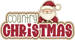 Country Christmas - Scrapbook Page Title Sticker
