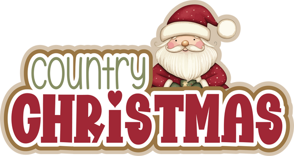 Country Chirstmas - Scrapbook Page Title Die Cut