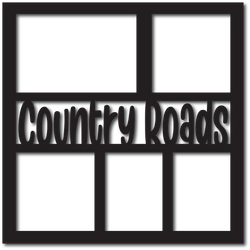 Country Roads - 5 Frames - Scrapbook Page Overlay