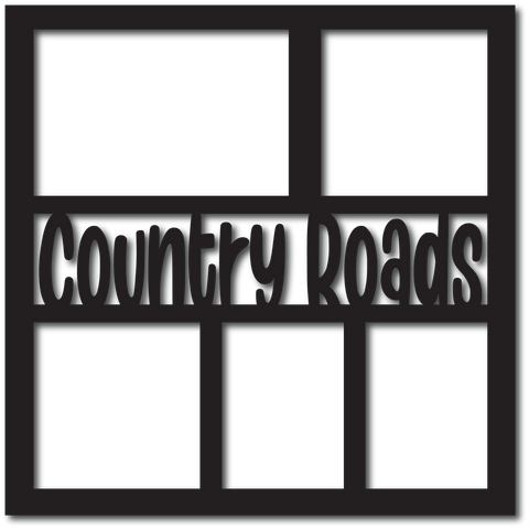 Country Roads - 5 Frames - Scrapbook Page Overlay