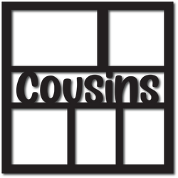 Cousins - 5 Frames - Scrapbook Page Overlay