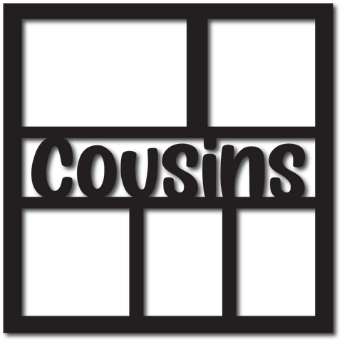 Cousins - 5 Frames - Scrapbook Overlay - Digital Cut File - SVG - INSTANT DOWNLOAD