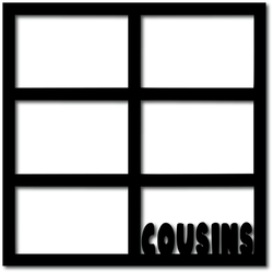 Cousins - 6 Frames - Scrapbook Page Overlay
