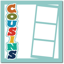 Cousins - Printed Premade Scrapbook Page 12x12 Layout