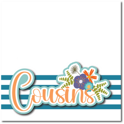Cousins - Printed Premade Scrapbook Page 12x12 Layout