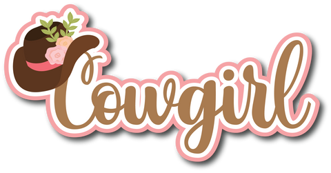 Cowgirl - Scrapbook Page Title Sticker