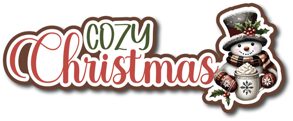 Cozy Christmas - Scrapbook Page Title Die Cut