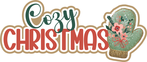 Cozy Christmas - Scrapbook Page Title Die Cut