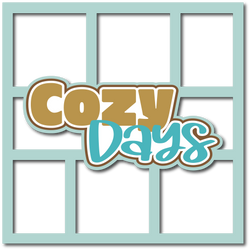 Cozy Days - 6 Frames - Scrapbook Page Layered Overlay Kit