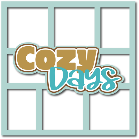 Cozy Days - 6 Frames - Scrapbook Page Layered Overlay Kit