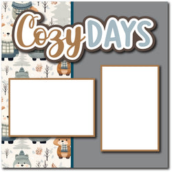 Cozy Days - Printed Premade Scrapbook Page 12x12 Layout