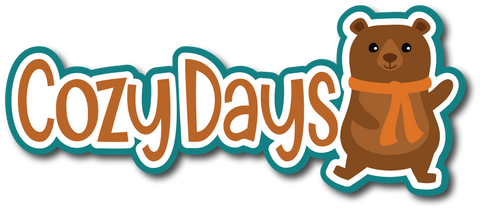 Cozy Days - Scrapbook Page Title Sticker