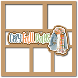 Cozy Fall Days - 5 Frames - Scrapbook Page Layered Overlay Kit