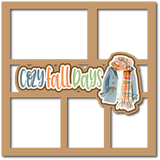 Cozy Fall Days - 5 Frames - Scrapbook Page Layered Overlay Kit