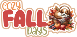 Cozy Fall Days - Scrapbook Page Title Die Cut