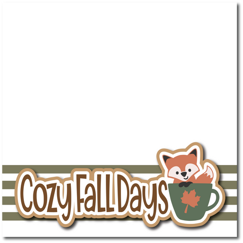 Cozy Fall Days - Printed Premade Scrapbook Page 12x12 Layout