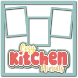 Cozy Kitchen Moments - 3 Frames - Scrapbook Page Layered Overlay Kit