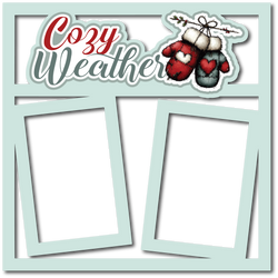 Cozy Weather - 2 Frames - Scrapbook Page Layered Overlay Kit