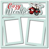 Cozy Weather - 2 Frames - Scrapbook Page Layered Overlay Kit
