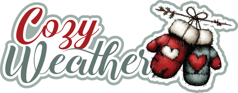 Cozy Weather - Scrapbook Page Title Die Cut