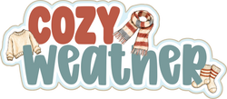 Cozy Weather - Scrapbook Page Title Sticker