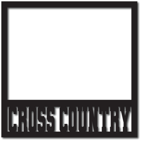 Cross Country - Scrapbook Overlay - Digital Cut File - SVG - INSTANT DOWNLOAD