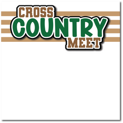 Cross Country Meet - Printed Premade Scrapbook Page 12x12 Layout