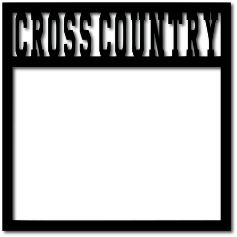 Cross Country - Scrapbook Overlay - Digital Cut File - SVG - INSTANT DOWNLOAD
