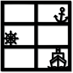 Cruise - 6 Frames - Scrapbook Overlay - Digital Cut File - SVG - INSTANT DOWNLOAD