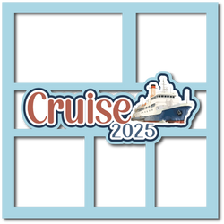 Cruise 2025 - 5 Frames - Scrapbook Page Layered Overlay Kit