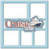 Cruise 2025 - 5 Frames - Scrapbook Page Layered Overlay Kit