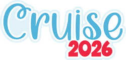 Cruise 2026 - Scrapbook Page Title Die Cut