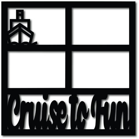 Cruise to Fun -  4 Frames - Scrapbook Page Overlay